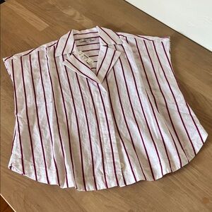 Madewell Red and White Striped Shirt